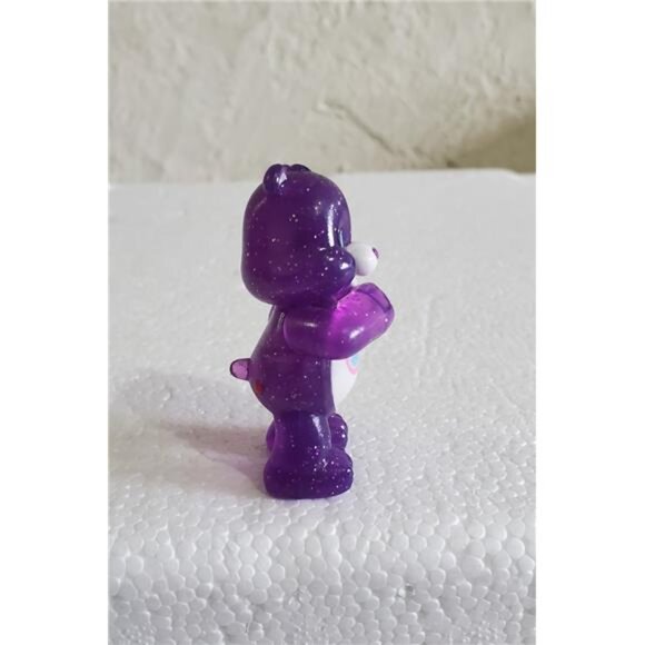 Care Bears Share Bear Series 2 Glitter Edition Collectible Mini Figure Purple 2 - Picture 6 of 6